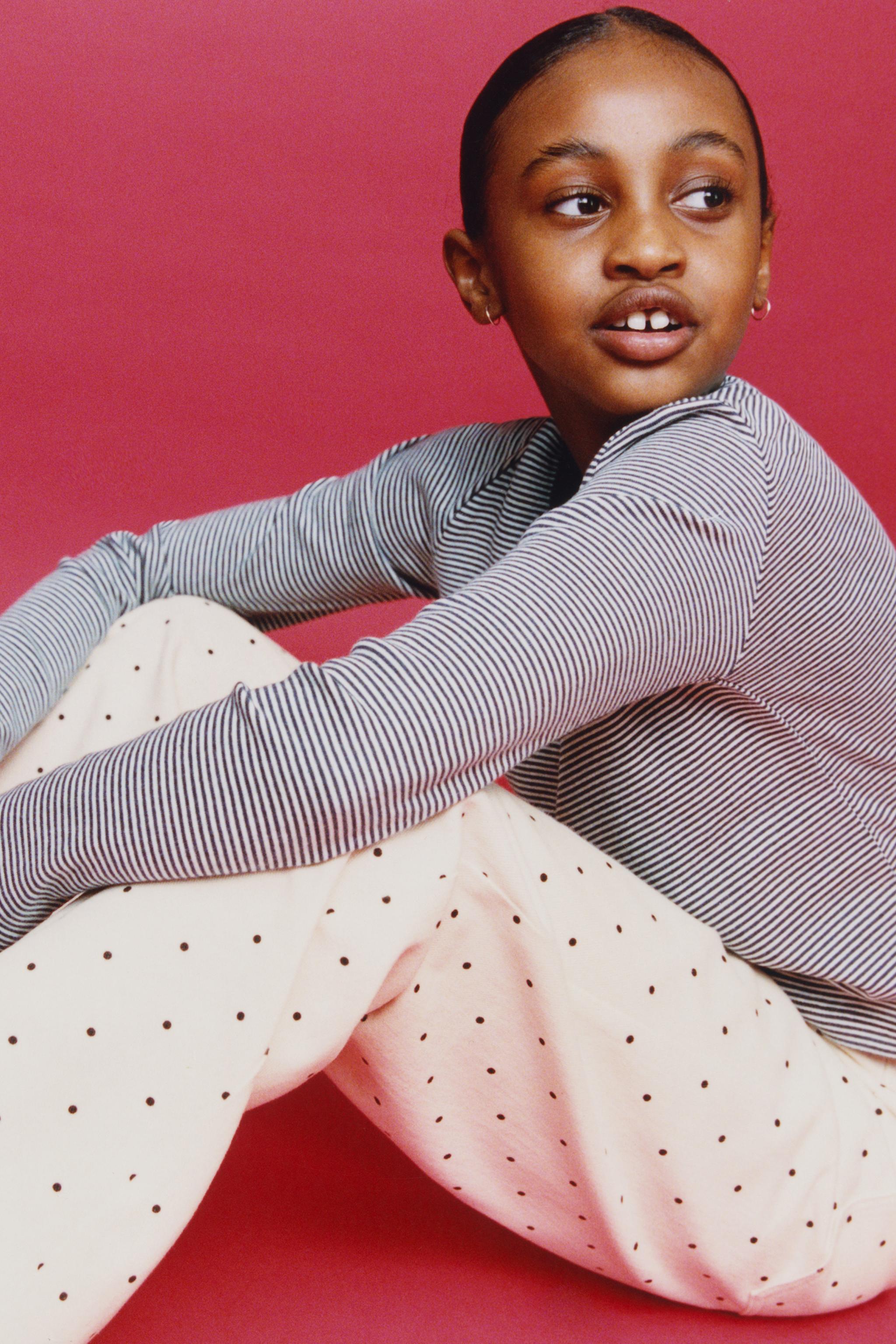 WIDE LEG POLKA DOT JEANS